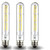 Klarlight Dimmable 6 Watt LED T10 Tubular Light Bulb 60 Watt Incandescent Equivalent E26 Edison Vintage Filament Tube Lamp, Daylight 6000K Medium Base Clear Glass Bulb (3-Pack)