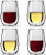 Moderna Artisan Series Double Wall Insulated Wine Glasses - Set of 4 Wine and Beverage Glasses