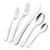 Silverware Set 30-Piece Stainless Steel Flatware Set Modern Eating Cutlery Utensils Tableware Sets Include Dinner Knife/Forks/Spoons for 6 Mirror Polished Dishwasher Safe