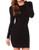 Haola Womens Sexy Casual Long Sleeve Short Dress Mini Dress XL Black Haola Womens Sexy Casual Long Sleeve Short Dress Mini Dress XL Black
