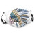 Comfortable Windproof mask?Skull With Native American Native Hat Indigenous Cultures Circle Of Life Death?Printed Facial decorations for adult