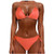 Womens Swimsuits String Two Piece Halter Top Triangle Bikini Set with Tie Side Bottom Sexy Swimsuit Bathing Suits Orange