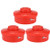 3Pcs Universal Trimmer Head Weed Eater String Trimmer Head Grass Brush Cutter String Set Spool Pack Electric Trimmer Strimmer Heads Mower Brush Cutter Head-Red-