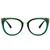 Zeelool Retro Oversized Cat Eye Glasses Frame for Women With Non-prescription Clear Lens Dalton OP01934-02 Green