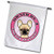3dRose fl_47671_1 Garden Flag 12 by 18-Inch Owned by a French Bulldog Tan Coat with Black Mask-Pink