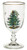 Spode Christmas Tree Pedestal Goblets with Gold Rims, Set of 4