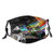 Minalo Face Cover Patterns Circles Lines Stripes Colorful Rainbow Balaclava Unisex Reusable Windproof Anti-Dust Mouth Bandanas Outdoor Camping Motorcycle Running Neck Gaiter With 2 Filters