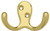 Liberty Hardware B59104Z-PB-C Double Prong Robe Hook, Polished Brass