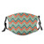 TENJONE Comfortable Windproof maskRetro Zigzag Pattern Grunge Influences Chevron Striped LinesPrinted Facial Decorations for Unisex