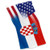 ExpressItBest Golf/Sports Towel - Flag of Croatia  and  USA - Croatian
