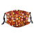 Comfortable Windproof maskVertically Striped Background With Circles Geometrical Old FashionedPrinted Facial decorations for adult