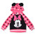 Disney Minnie Mouse Girls Polka Dot Hoodie with Ears and Bow Pink Size 6X Disney Minnie Mouse Girls Polka Dot Hoodie with Ears and Bow Pink Size 6X
