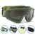 XAegis Airsoft Goggles, Tactical Safety Goggles Anti Fog Military Eyewear with 3 Interchangeable Lens for Paintball Riding Shooting Hunting Cycling - Green
