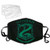 3D Slyt-herin Snake Logo Mouth Cover Anti-Dust Mask Windproof With Adjustable Elastic Strap