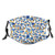 Comfortable Windproof MaskAbstract Circle Round in Color Bubble Retro CelebrationPrinted Facial Decorations For Anyone Adult