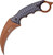 MTech USA Xtreme MX-8140BT Fixed Blade Knife Brown Hook Blade Black Handle 9.25-Inch Overall