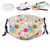 Abstract Shapes Circles and Squares on Soft Colored Background with Flowers ImageProof Windproof Face MaskReusableWashable ClothFace CoverCover for Men Women