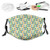 Stripes and Dots Pattern on Grid Style Triangles Ornate Composition Hand DrawnProof Windproof Face MaskReusableWashable ClothFace CoverCover for Men Women