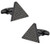 Cuff-Daddy Triangle Cufflinks in Gunmetal with Presentation Box