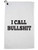 Hollywood Thread I Call Bullshit - Funny Large Print Graphic Sports Towel with Carabiner Clip