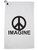 Hollywood Thread Imagine Peace Sign Sports Towel with Carabiner Clip