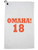 Hollywood Thread Omaha 18 Football Call Sign Hilarious Graphic Sports Towel with Carabiner Clip