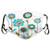 Grunge Floral Doodles Circles and Lines Pattern Geometric Mouth Cover for WomenFace Mask Reusable Washable Cloth for Men