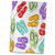 3D Rose Colorful Flip Flop Print-White Background Hand/Sports Towel 15 x 22