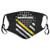 YUEBEIBEISDM Thin Gold Line Flag 911 Dispatcher Adult Kids Reusable Dust Mask with Filter Breathable Safety Dust Face Mask