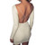 Women Sexy Backless Glitter Long Sleeve Mini Cocktail Party Club Bodycon Dresses -Beige L-