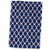 3D Rose Quatrefoil Pattern Navy Blue and White with Red Accent Towel 15 inch x 22 inch Multicolor