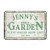 Pattern Pop Personalized Vintage Distressed Look Herb Garden Metal Room Sign