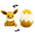 LIUZIZHPY 30cm Pokemon Eevee Transform into Egg Stuffed Plush Dolls Eevee Reversible Cushion Pillow Doll 2 Sides Toy Kids Gift