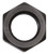 Russell 661893 Black -6 AN 9/16" -18 Thread Size Bulkhead Nut