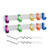uxcell Wall Mounted Adjustable Colorful 10 Hangers Towel Hat Coat Clothes Wall Hook Rack Rail 2pcs