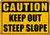 Crysss Caution Keep Out Steep Slope Vintage Look Metal Sign Home Decor 8x12 Inch