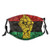 Black Power Pan-African Flag Adult Teen Face Mask with Adjustable Ear Loops, Reusable Washable Breathable Face Cover Cloth Bandanas Dust for Outdoor Sports
