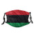 Pan-African Flag Adult Teen Face Mask with Adjustable Ear Loops, Reusable Washable Breathable Face Cover Cloth Bandanas Dust for Outdoor Sports Black