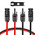POWISER 10AWG Solar Extension Cable with Female and Male Connector Solar Panel Adaptor Kit Tool (10FT Red Plus 10FT Black)