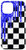 iPhone 12 mini Checkered Black And White Blue Drips Checkerboard Phone Case