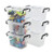 Idomy 6-Pack Mini Plastic Storage Latch Box, 1.5 L Clear Containers with Lids