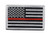 Tactical Thin Blue Red American Flag Morale Patch Hook and Loop (R Black-White)