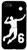 iPhone SE (2020) / 7 / 8  6, Number 6 Volleyball player black background Case