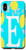 iPhone XS Max Letter E Monogram Yellow Lemon Teal Blue Background Wreath Case