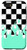 iPhone SE (2020) / 7 / 8 Mint Flames Checkerboard Y2K Aesthetic E-Girl 90's Style Case