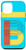 iPhone 12/12 Pro Initial Names Letter B Turquoise Yellow Design by Tighe Case