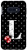 Galaxy S10e Ladybug Black White Polka Dots Monogram Initial Letter L Case