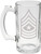 US Army - Sergeant Major E-9 Rank Insignia Shoulder Sleeve Patch Etched Stein Glass 25oz. Mug