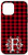 iPhone 12 mini Red and Black Buffalo Plaid Monogram Letter F Initial Gift Case