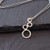 Sterling Silver Circles Charm Necklace, 18"